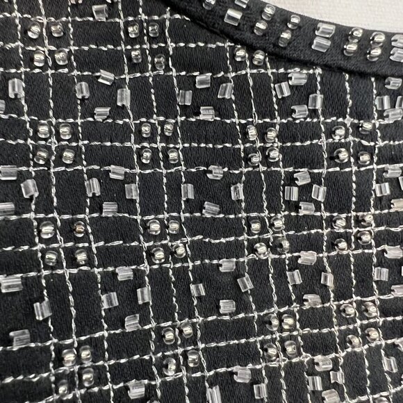 ZOLA Evening Black Fully Beaded Sleeveless Top, Size 12 - Picture 5 of 15